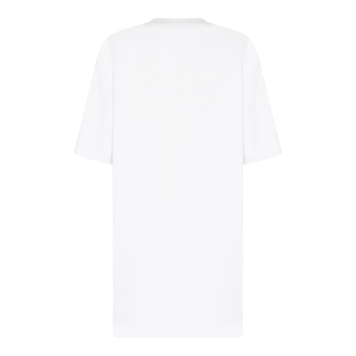 White Logo Print T-Shirt Dress