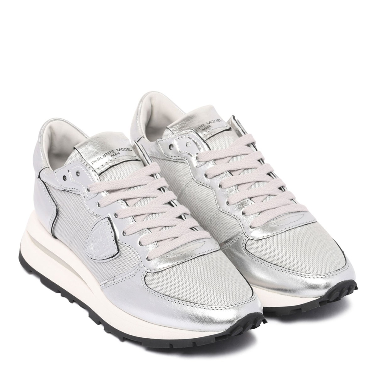 Silver Low Top Sneakers