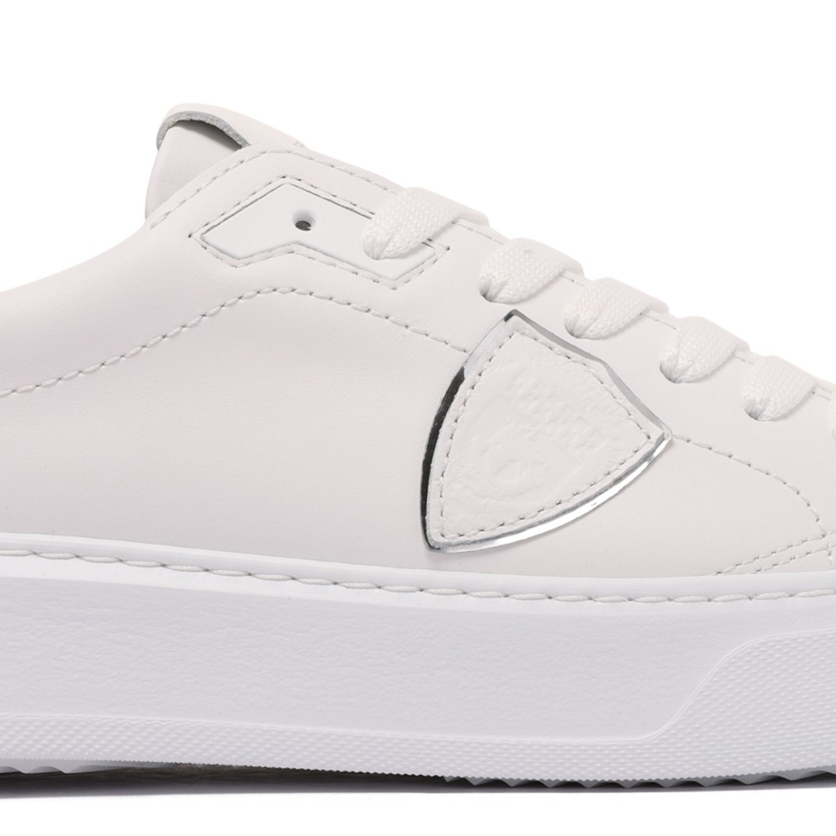 Chalk White Temple Leather Sneakers