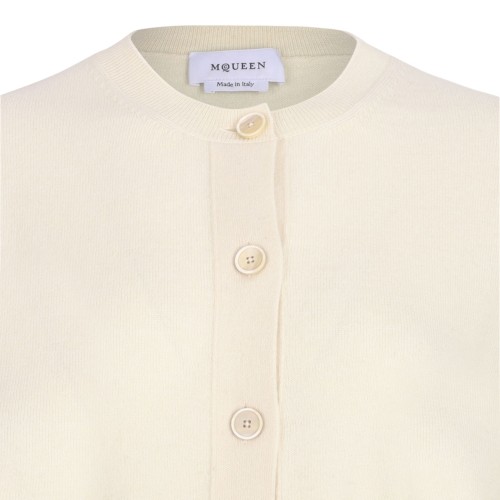 Ivory Cobweb Lace Shrunken Cardigan