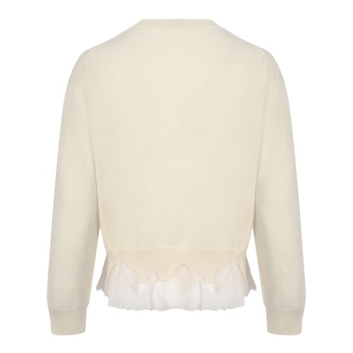 Ivory Cobweb Lace Shrunken Cardigan 2