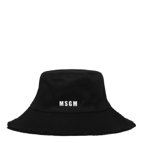 Black Logo Embellished Hat