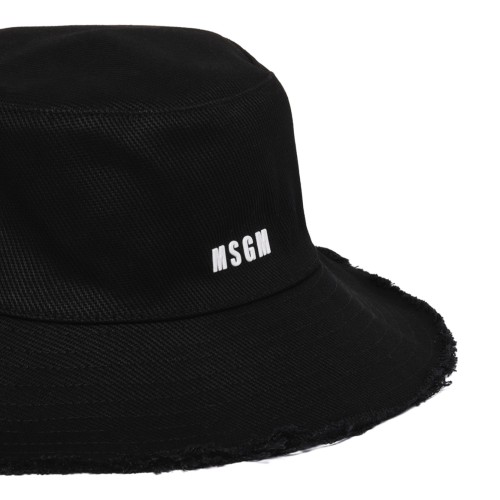 Black Logo Embellished Hat 2