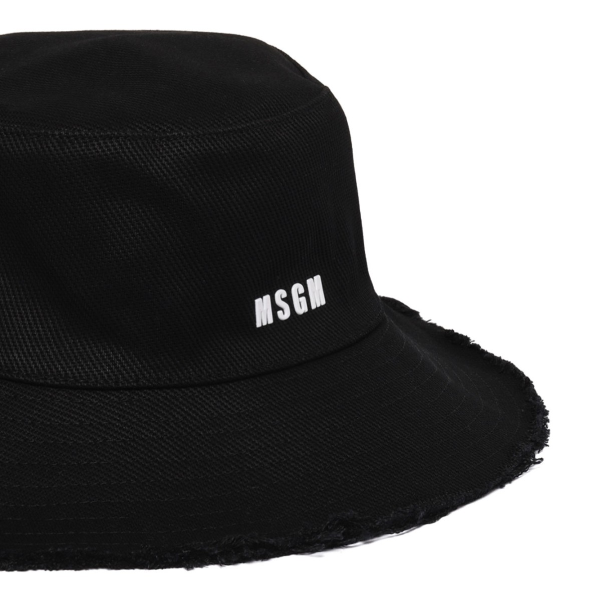 Black Logo Embellished Hat