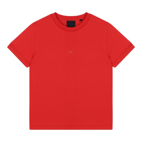 Red Monogram Print T-Shirt
