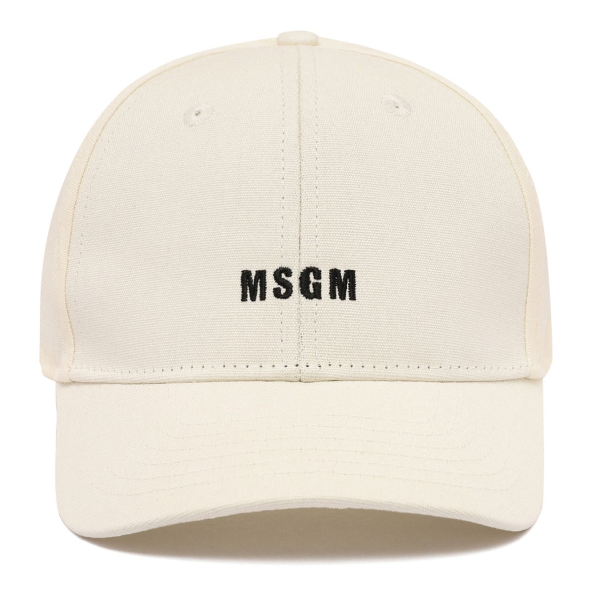 White Logo Embroidered Cap
