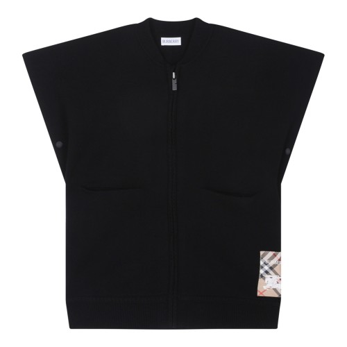 Black Check Print Cape