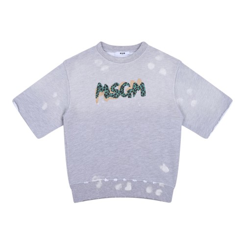 Heather Grey Logo Print T-Shirt