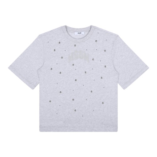 Light Grey Studded T-Shirt