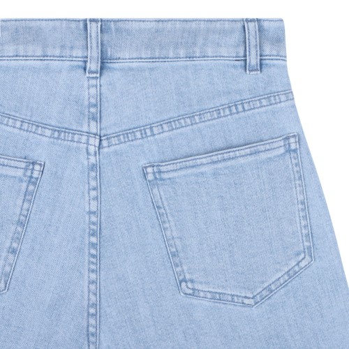 Cyan Blue Buttoned Shorts