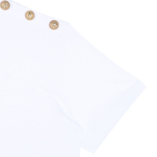 White Logo Embroidered T-Shirt