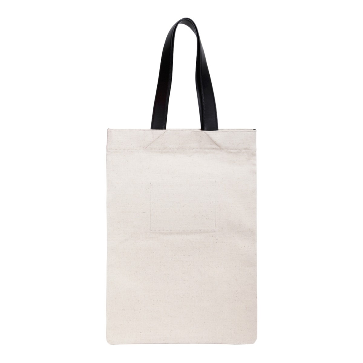 Jil Sander Beige and Black Logo-Print Tote Bag. 
