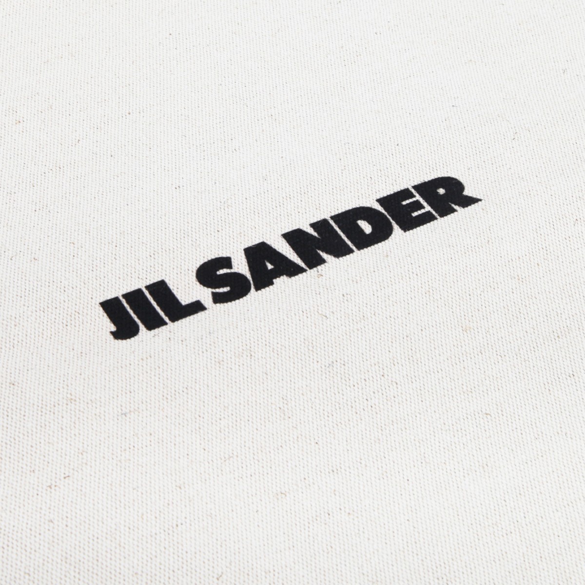 Jil Sander Beige and Black Logo-Print Tote Bag. 
