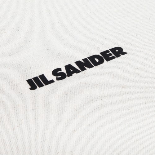 Jil Sander Beige and Black Logo-Print Tote Bag. 