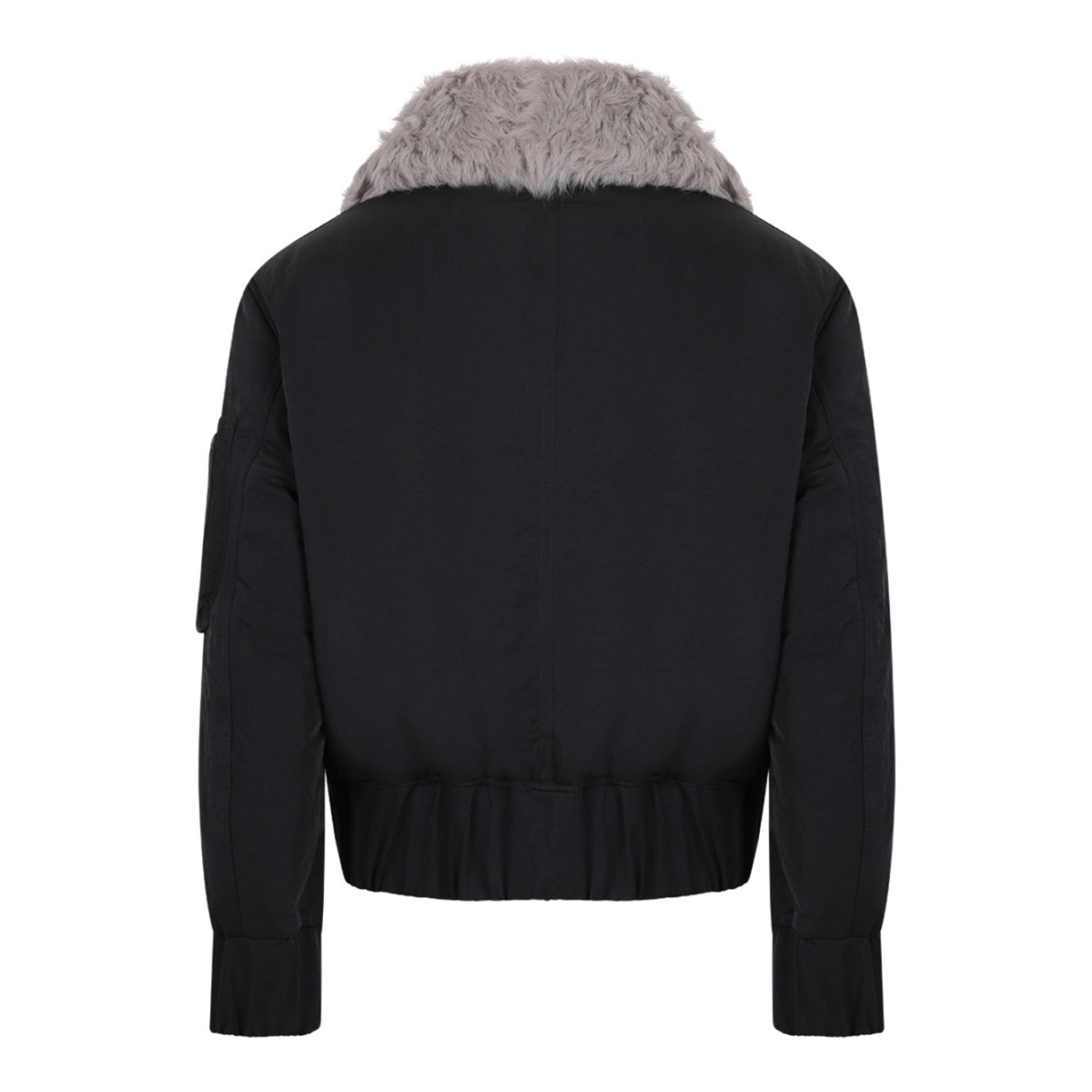 Bomber Jacket In Crumpled Nylon Serge