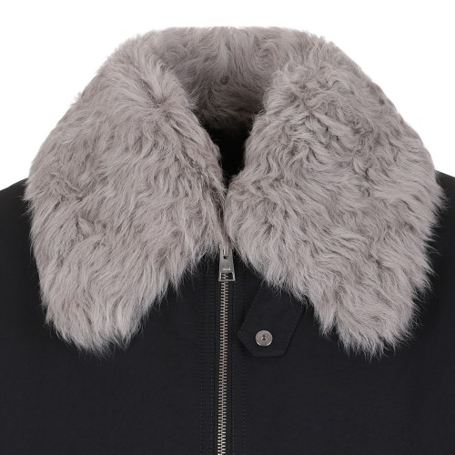 Bomber Jacket In Crumpled Nylon Serge