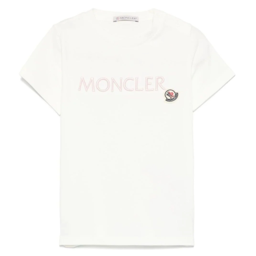 White Logo Print T-Shirt