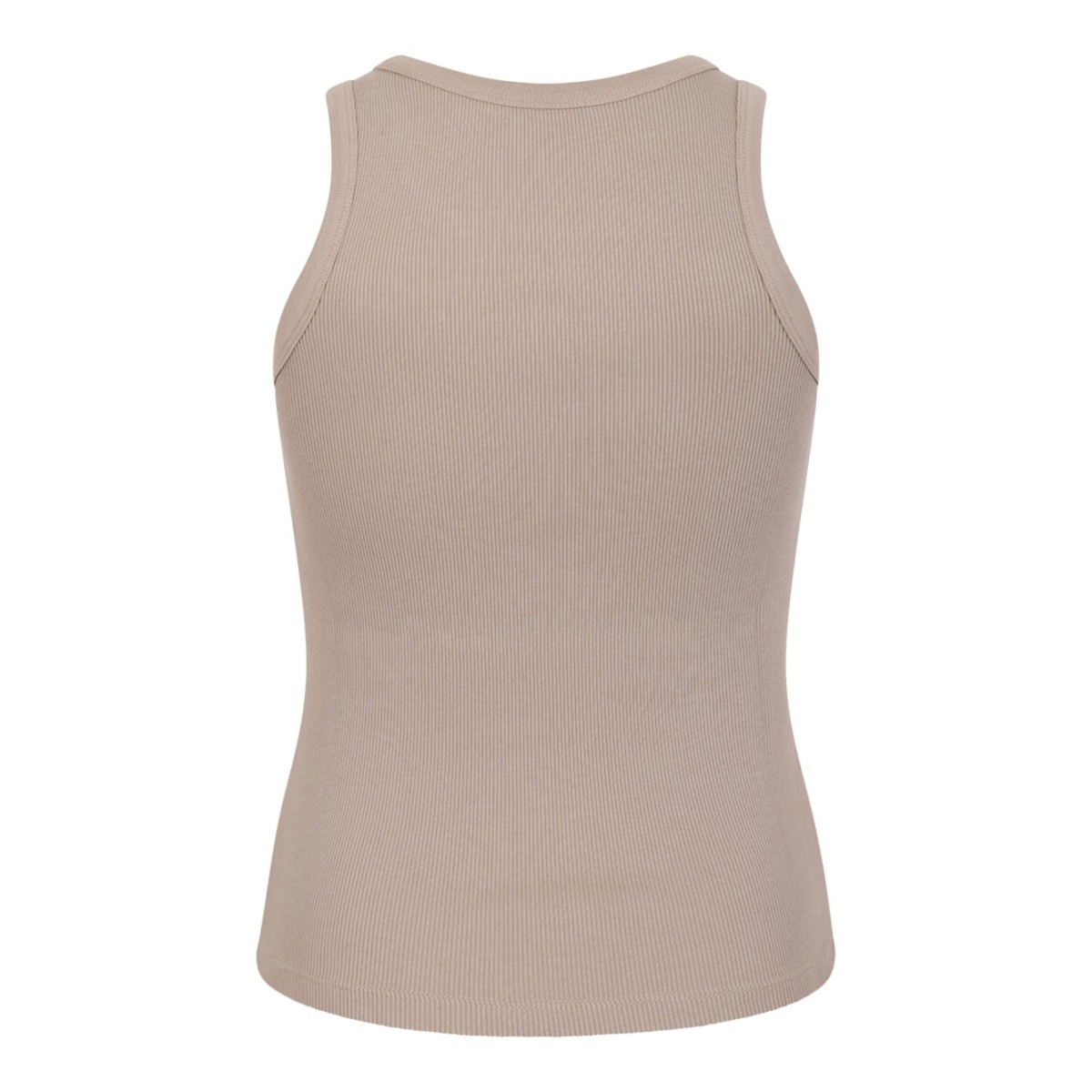 Beige Cappuccino Slim-Fit Cotton Tank Top With Givenchy Paris Print
