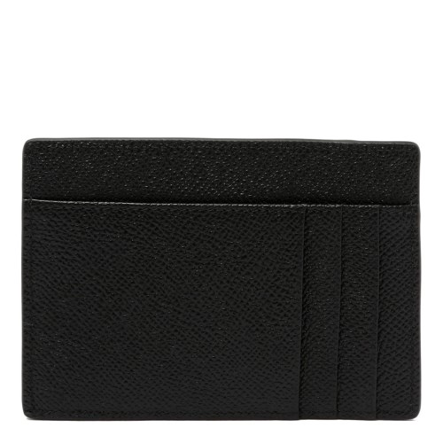 Black Dauphine-Print Calfskin Card Holder 2