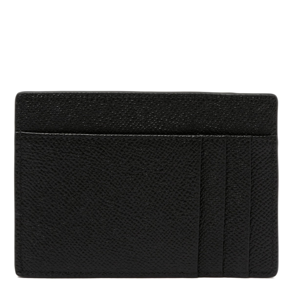 Black Dauphine-Print Calfskin Card Holder