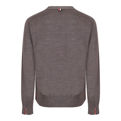 Brown RWB Stripe Cardigan 2