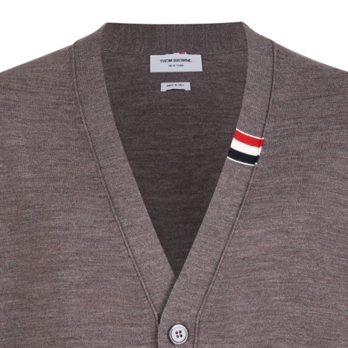 Brown RWB Stripe Cardigan