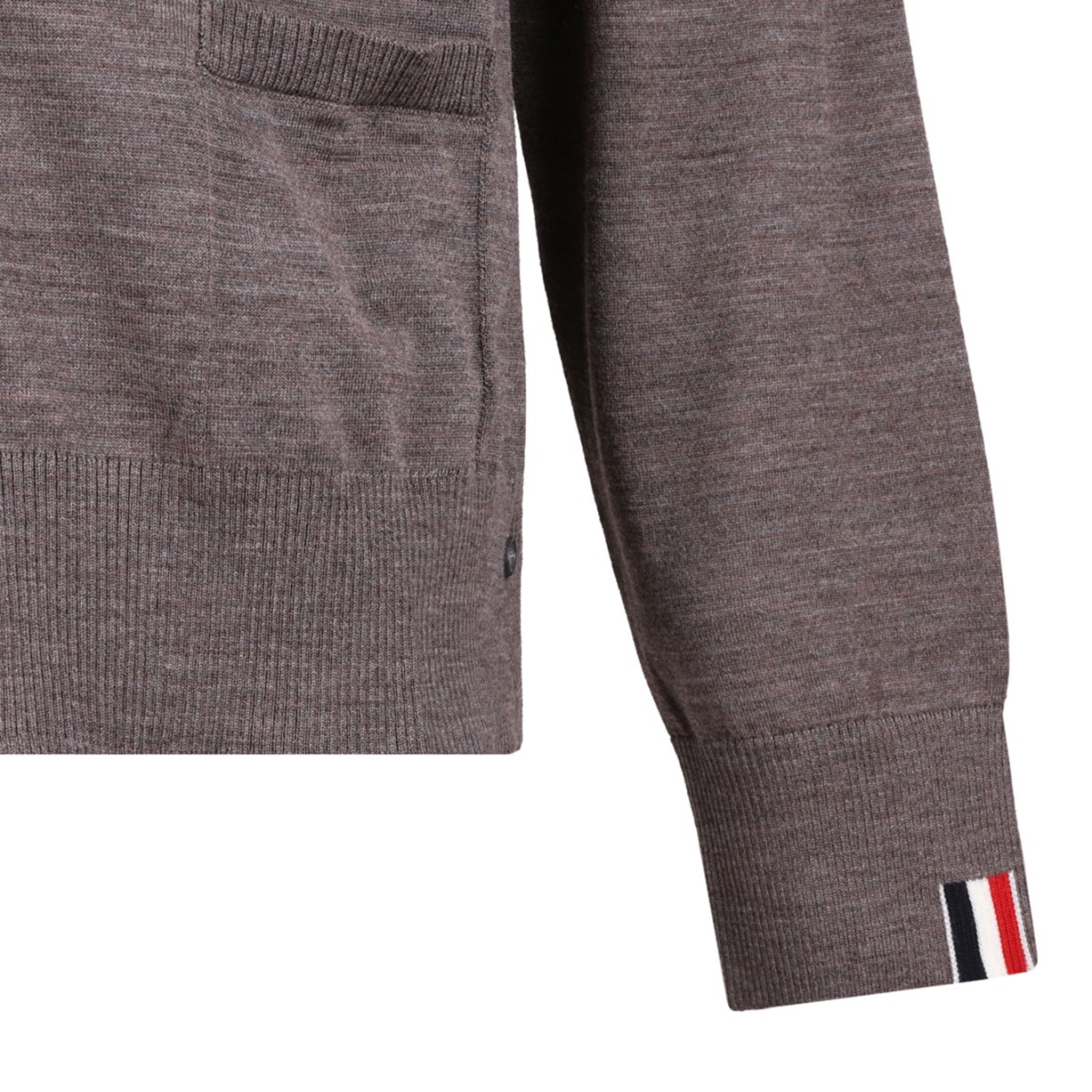 Brown RWB Stripe Cardigan