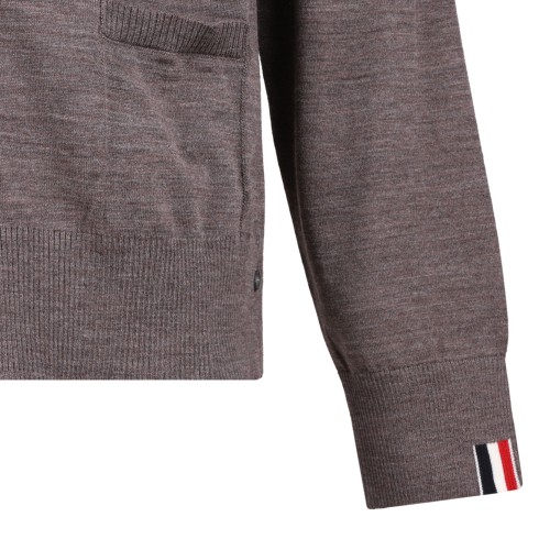 Brown RWB Stripe Cardigan