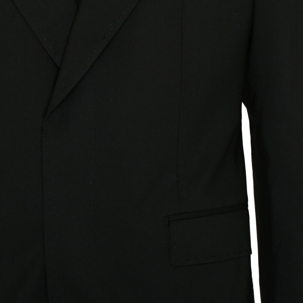 Black Virgin Wool Single Breasted Blazer