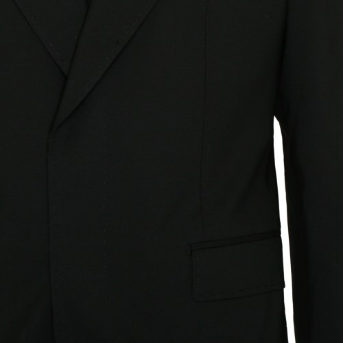 Black Virgin Wool Single Breasted Blazer