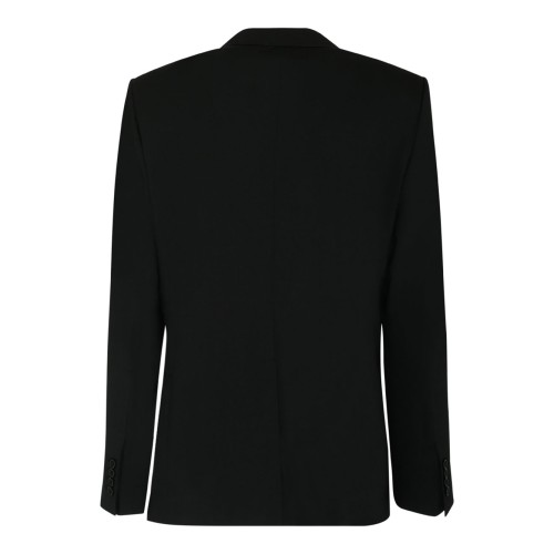 Black Virgin Wool Single Breasted Blazer 2