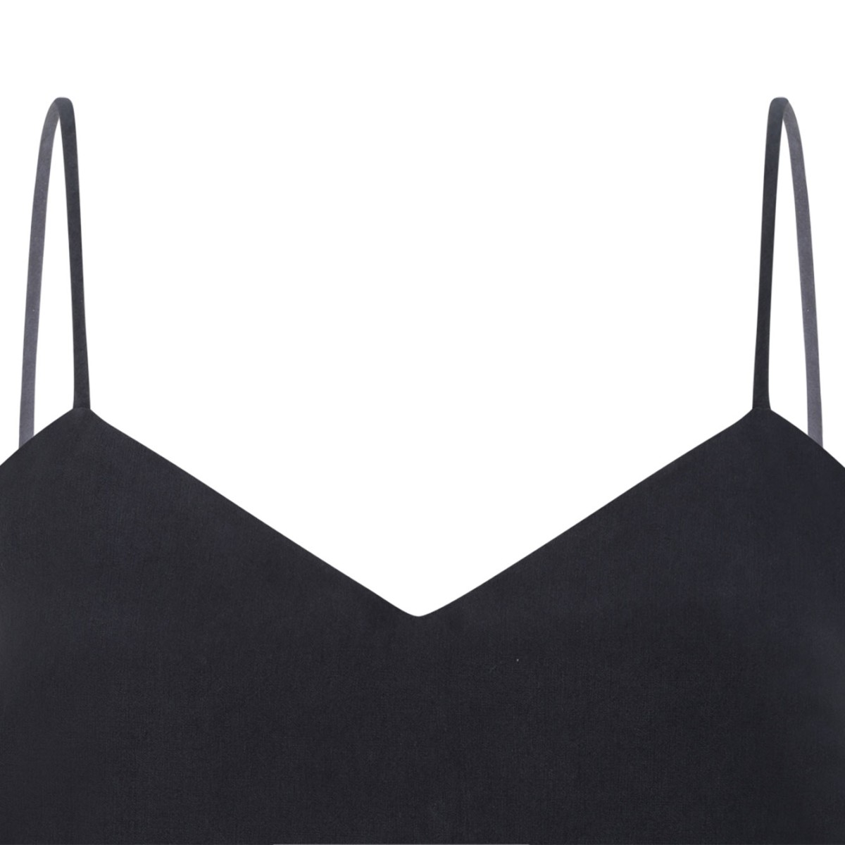 Navy Blue Silk Canvas Top