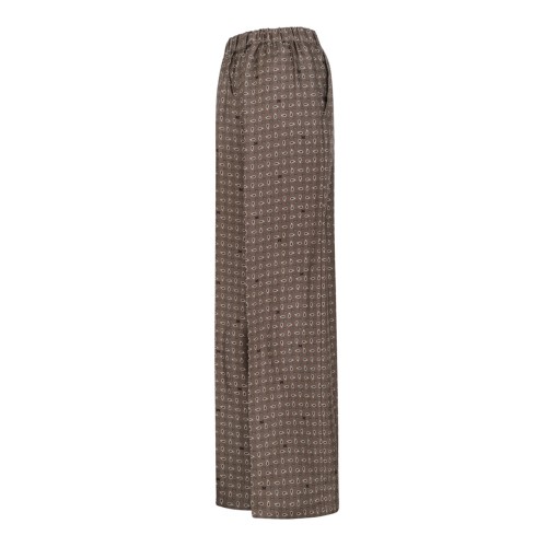 Mud Printed Silk Trousers