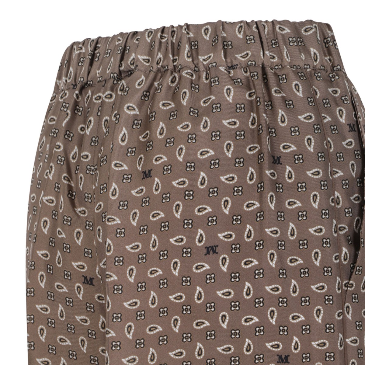 Mud Printed Silk Trousers