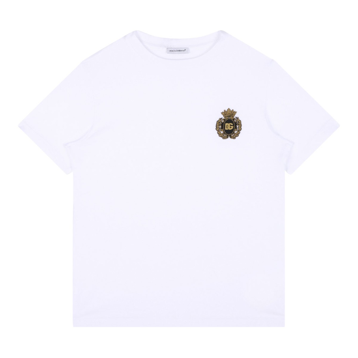 White Logo Embroidered T-Shirt