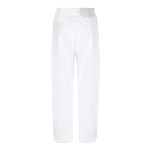 White Straight Leg Trousers 2