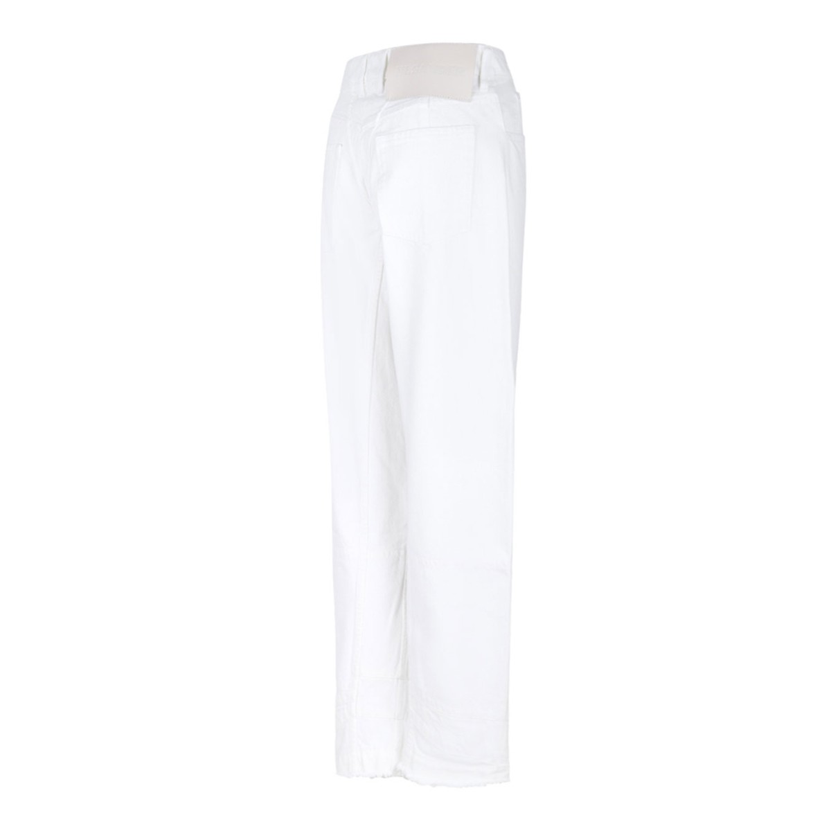 White Straight Leg Trousers