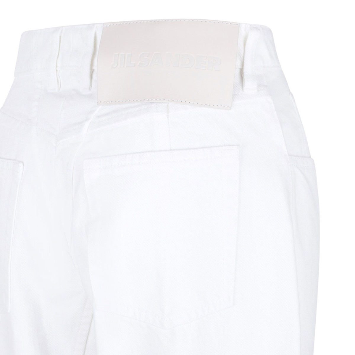 White Straight Leg Trousers