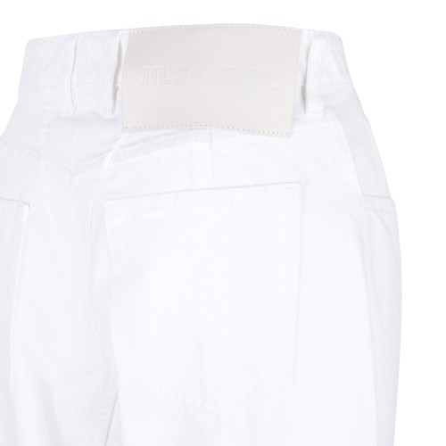 White Straight Leg Trousers