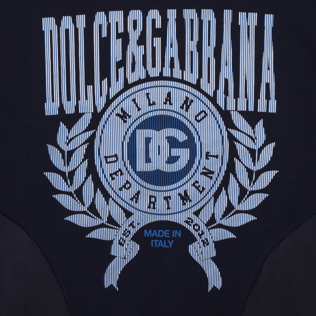 Navy Blue Logo Embroidered Hoodie