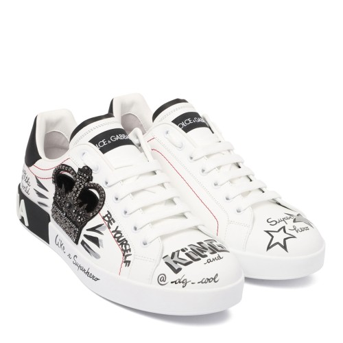 White Logo Patch Sneakers 2