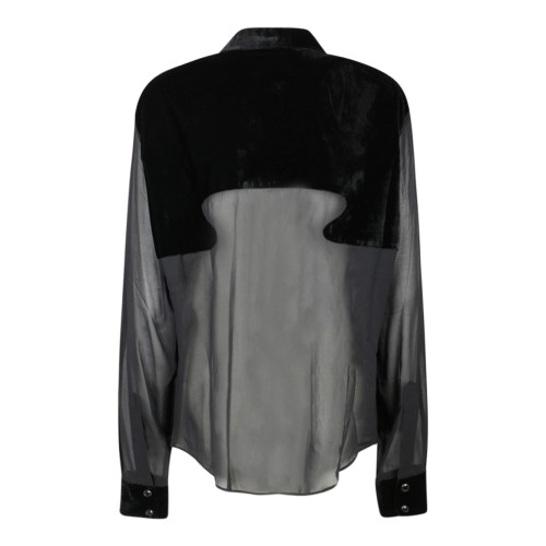 Tom Ford Black Silk Panelled Buttoned Shirt 2