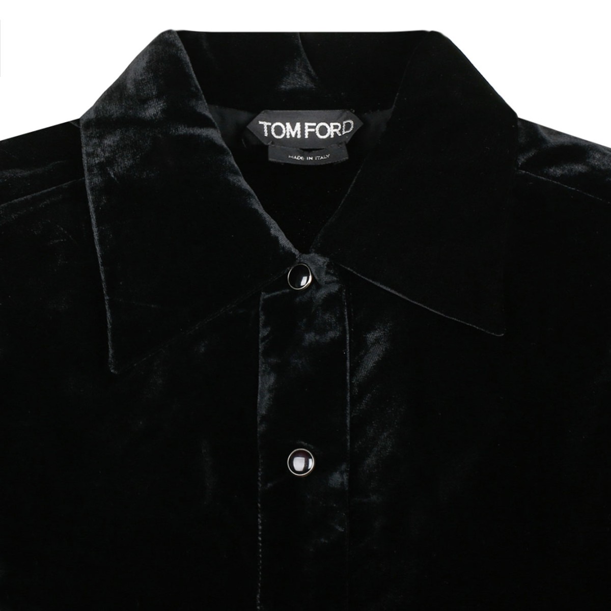 Tom Ford Black Silk Panelled Buttoned Shirt