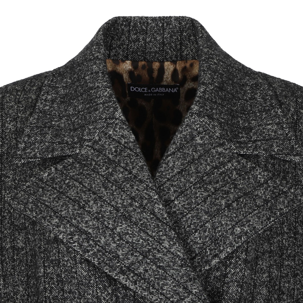 Grey Striped Double Breasted Jacket