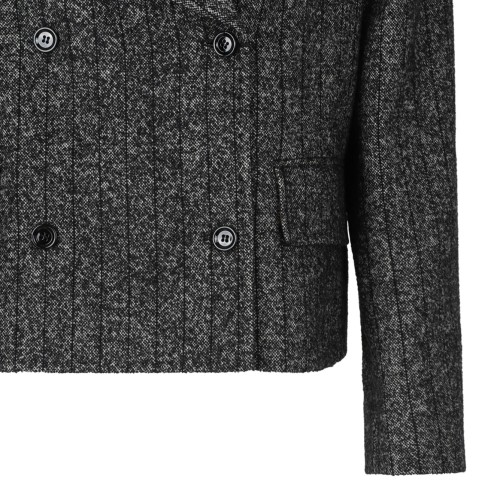 Grey Striped Double Breasted Jacket