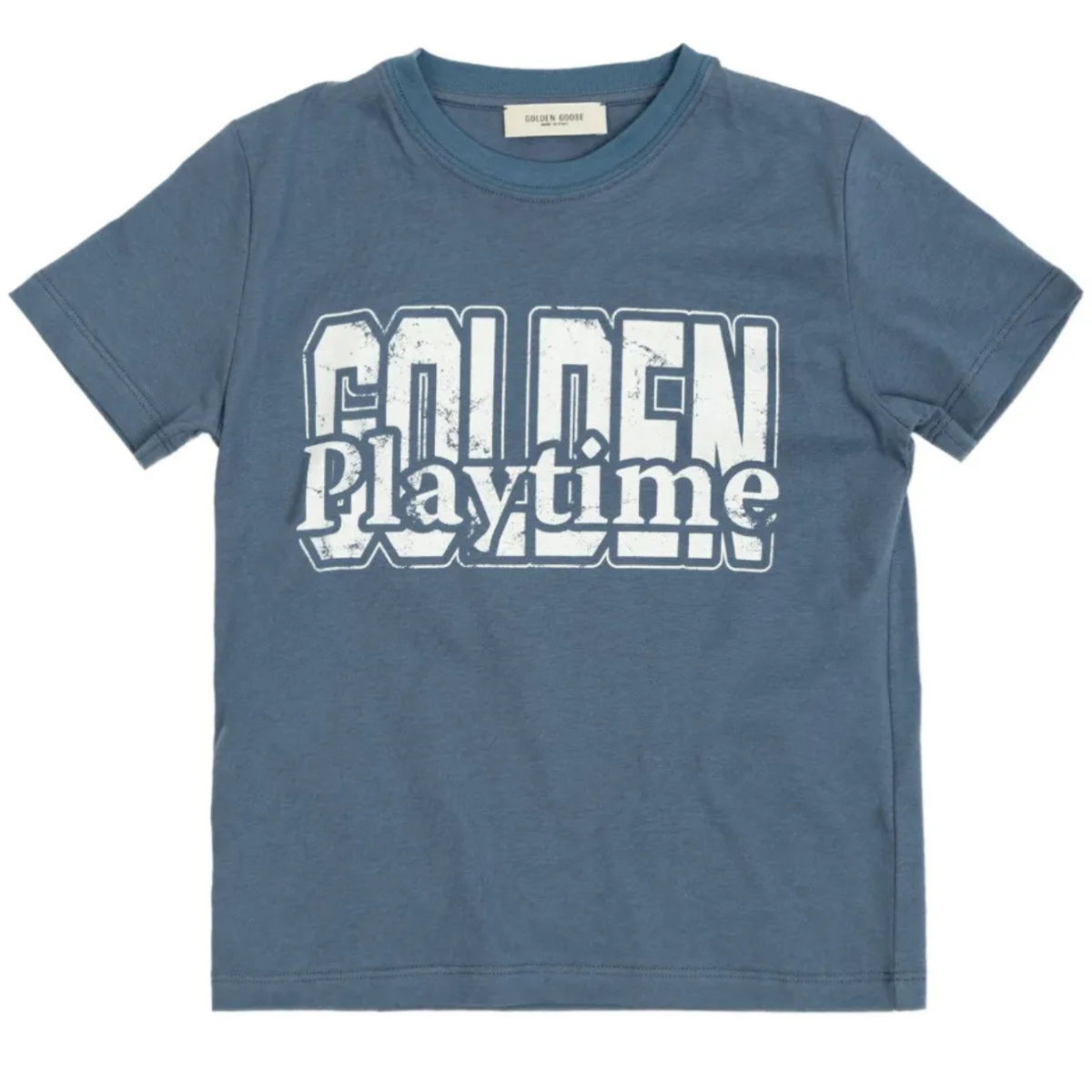 Steel Blue Cotton T-Shirt