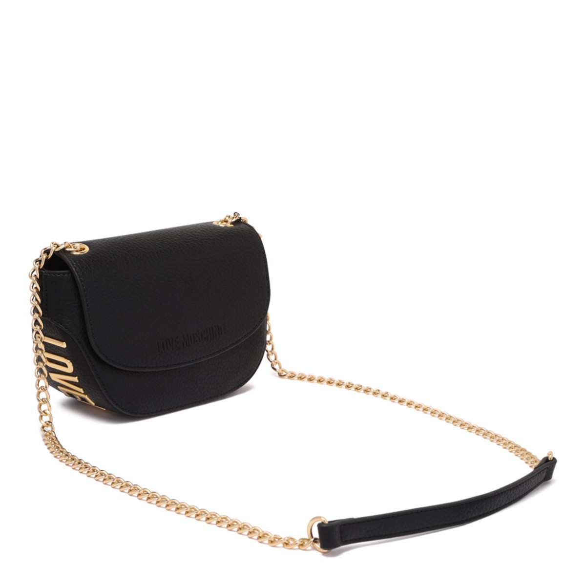 Black Logo Lettering Shoulder Bag