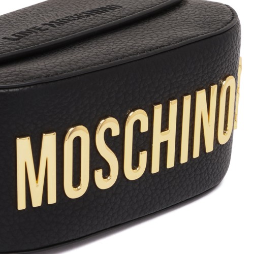 Black Logo Lettering Shoulder Bag