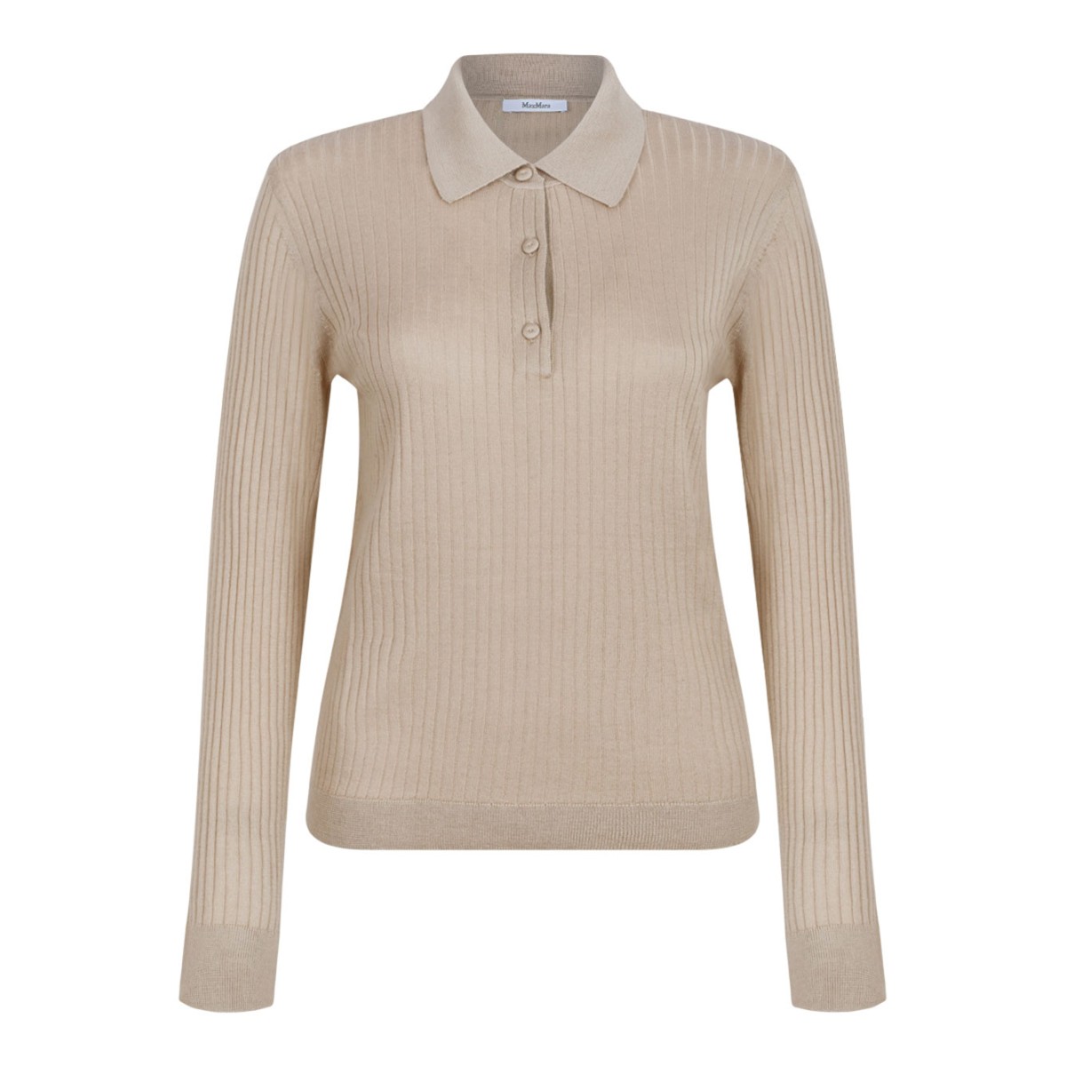 Beige Cashmere and Silk Polo Shirt