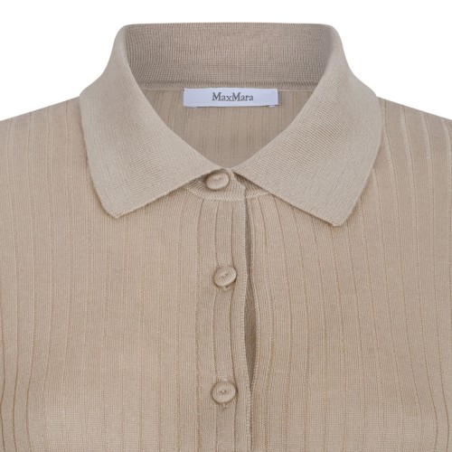 Beige Cashmere and Silk Polo Shirt